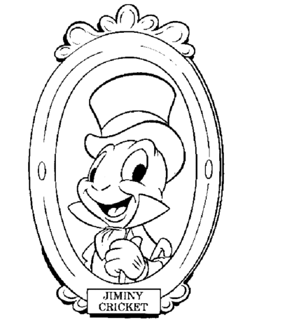 Jiminy Portrait  Coloring Page